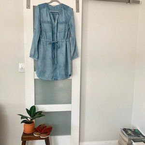 Skies Are Blue Denim Chambray Dress